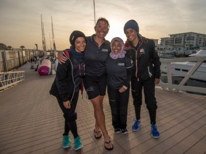 Closing ceremony at the Oman Sail HQ. Overall position for the race 1st EFG Bank Monaco skippered by Sidney Gavignet (FRA), 2nd Al Mouj, Muscat skippered by Nico Lunven (FRA), 3rd Team Averda skippered by Marcel Herrera (GBR) - EFG Sailing Arabia – The Tour 2016 © Lloyd Images